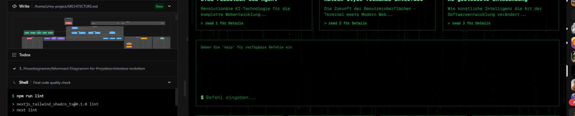 Z.ai Chat generiert Mermaid Diagramme